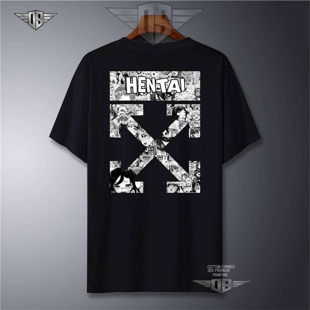 Onesimos Kaos Distro Anime HENTAII Cotton Combed 30s Premium Tulisan Japan Tshirt Pria Distro Baju O