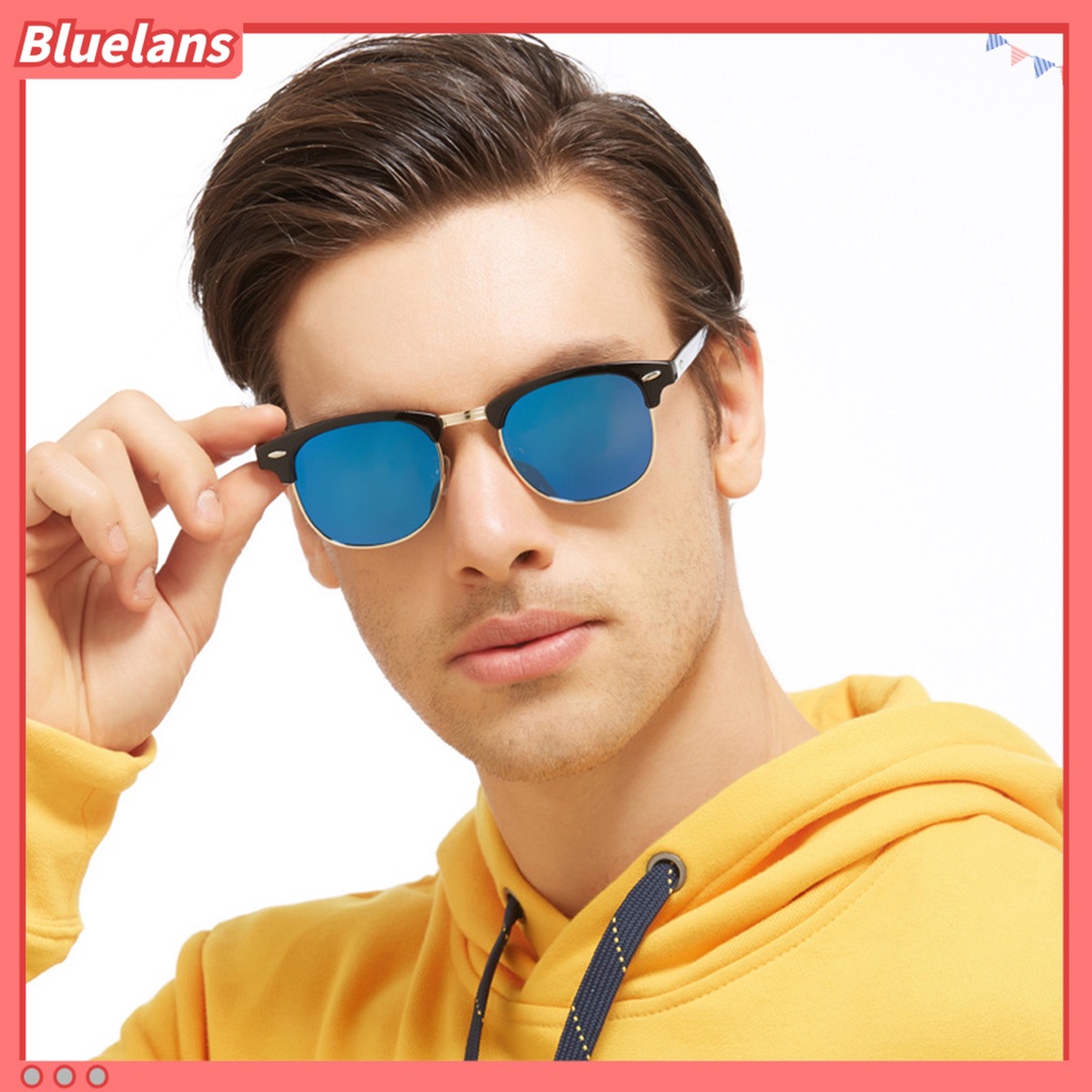 Bluelans Unisex Polarized Anti UV UV400 Clear Half Frame Goggles Driving Sunglasses Eye Protection