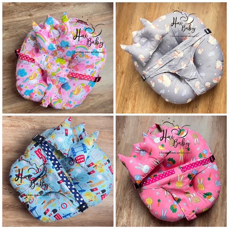 Sofa Bayi Multifungsi dengan Gesper Pengaman Free Bantal Peyang dan Tas COD ready [ Merk HAIBABY ]