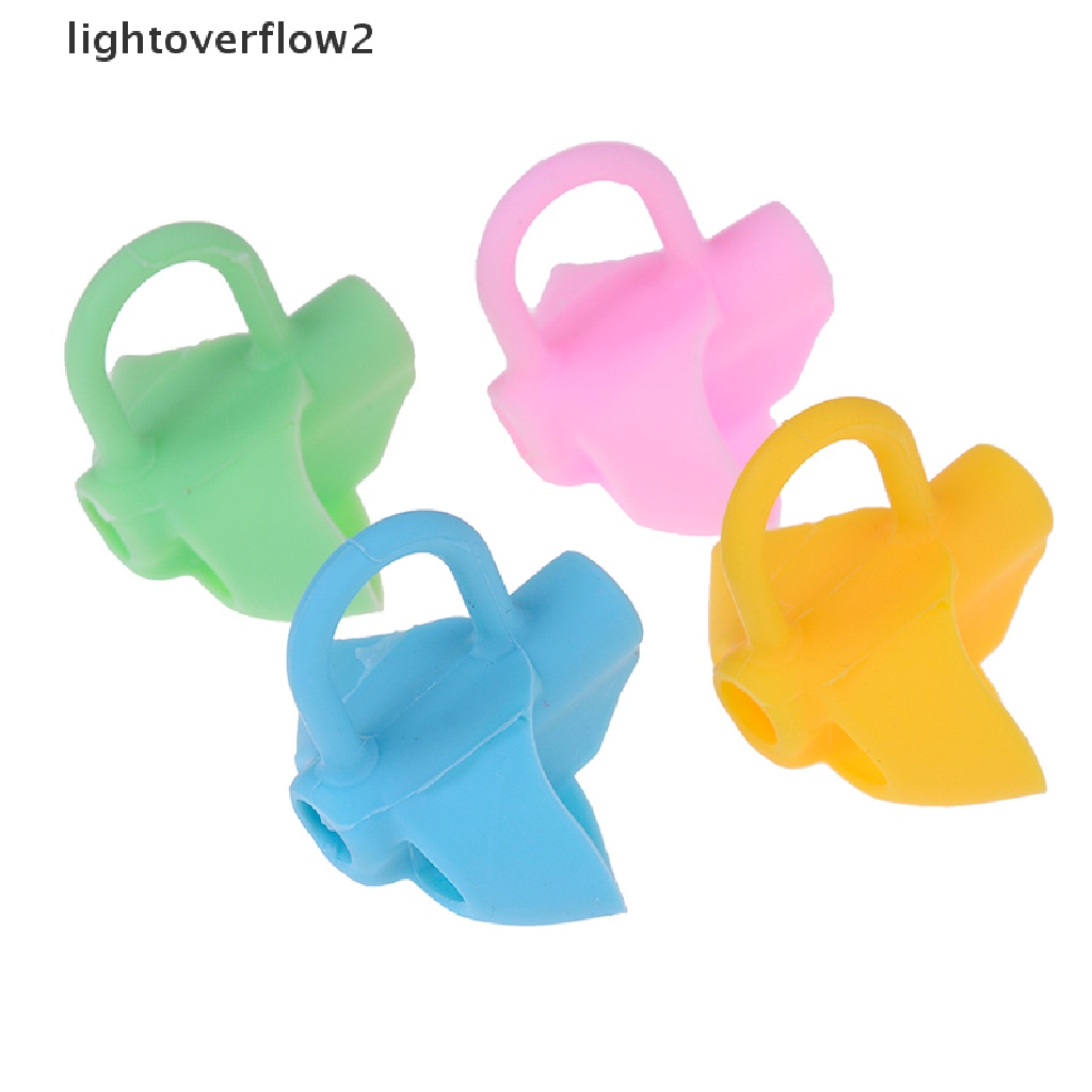 (lightoverflow2) 3pcs Grip Pensil Bahan Silikon Untuk Membantu Menulis