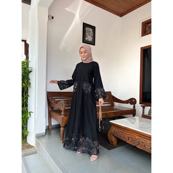 Doha abaya - Super black premium abaya by 4season hijab