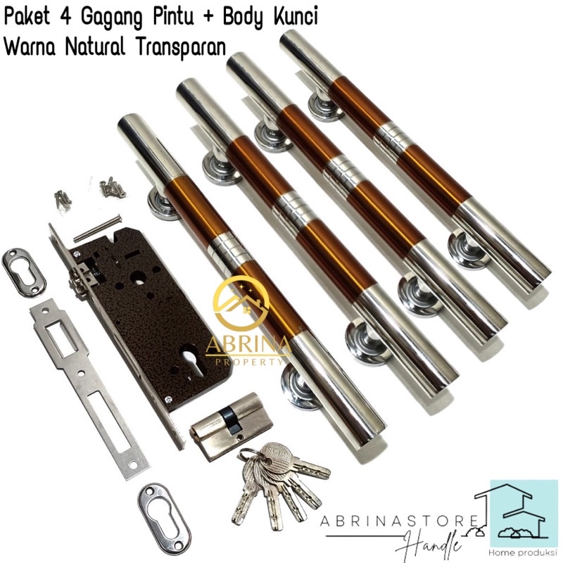 paket 4 handle pintu rumah set kunci model suling lis tarikan gagang pintu rumah stainless handel hendel pintu rumah minimalis murah