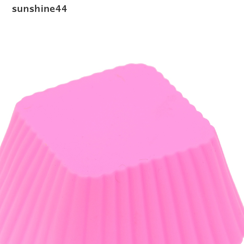 Sunshine 1 / 6Pcs Cetakan Jelly / Puding / Muffin Bentuk Kotak Bahan Silikon Ukuran 7cm