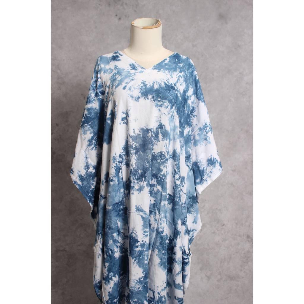 kaftan tie dye motif awan style bali original by kaftan sakura ukuran jumbo