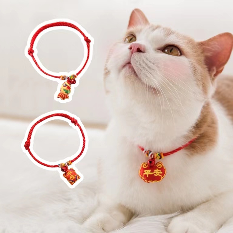 Kalung Leher Bahan Kulit PU Model Kepang Gaya Etnik Untuk Kucing