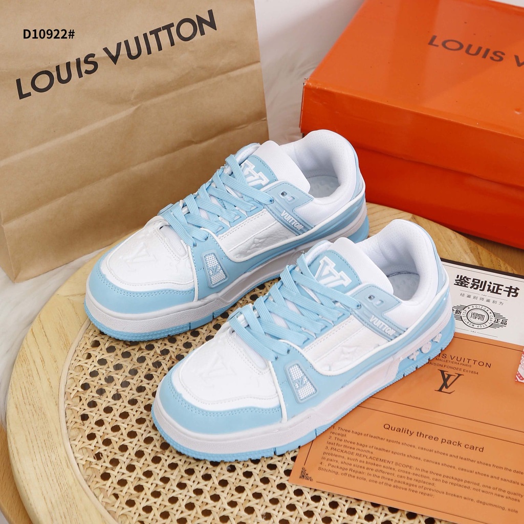 Trainer Low Denim Monogram Leather For Women Sneakers D10922 D10923