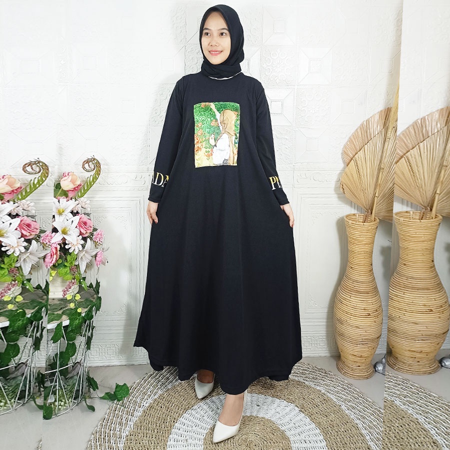 LONG PRDA DRESS WANITA BERHIJAB CANTIK MODERN OVERSIZE GAMIS JUMBO PEREMPUAN CARLINA FASHION