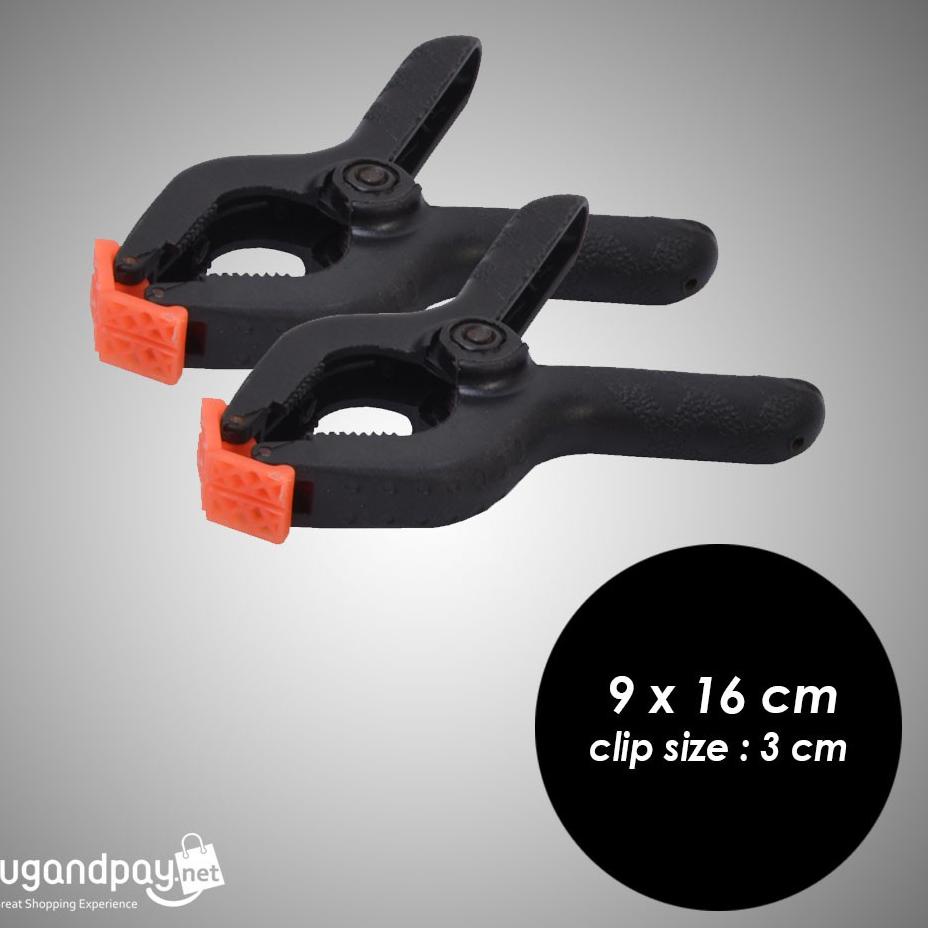 ・ KWG Klip Jepit Backdrop Fotografi Serbaguna 6 inc Pnp Gadget Ready Stock・