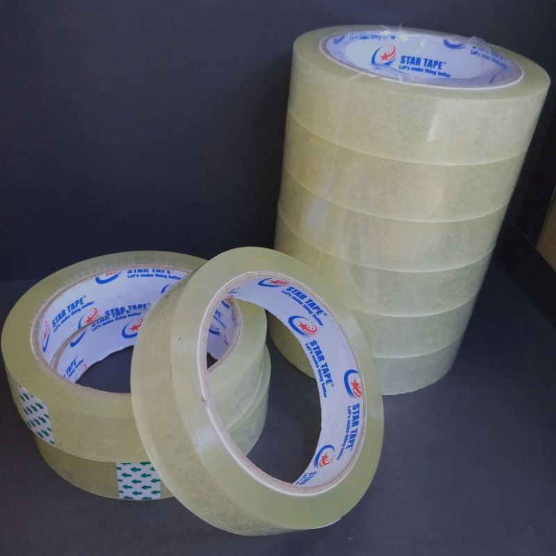 Lakban Bening SEVEN STAR super lengket | Isolasi bening  solatip 1inch 24 mm x 72 Yard super clear K
