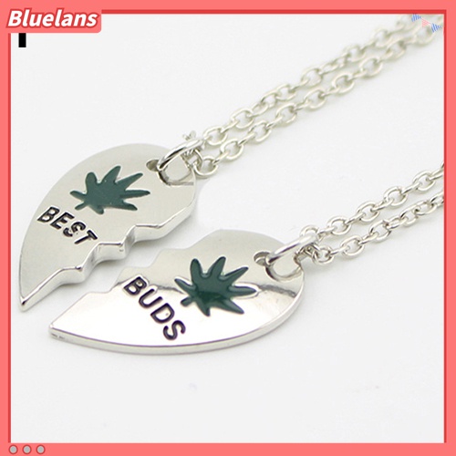 Kalung Rantai Choker Liontin Hati Daun Untuk Unisex