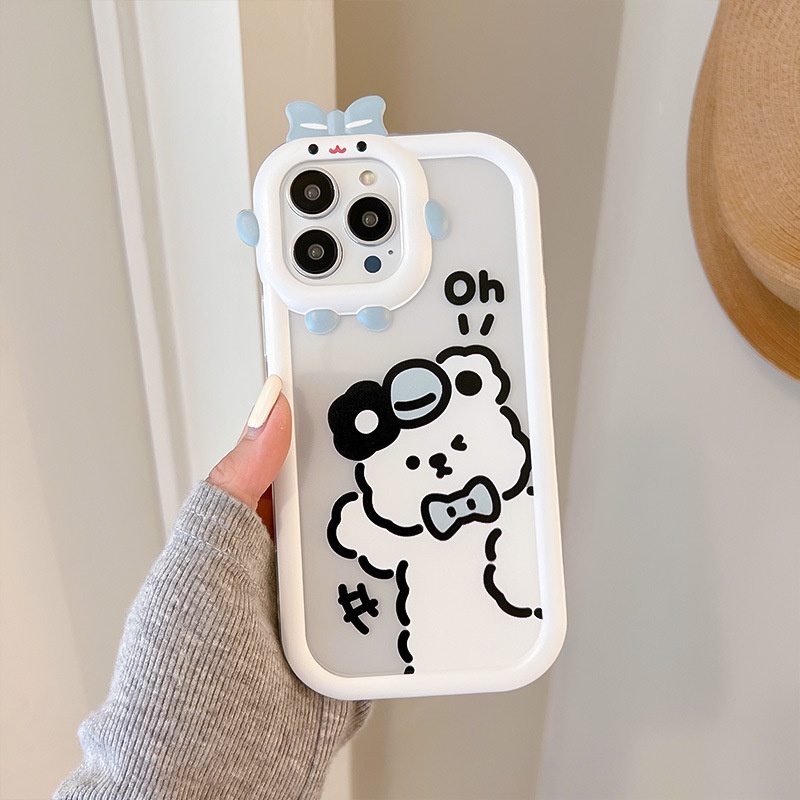 3d Cute Cream Soft Casing Compactible Untuk iPhone 11 12 13 14 Pro Max 6s 6plus7 8 Plus XR X XS Max SE 2020 2022 14 Plus Casing Ponsel Shockproof Clear Back Cover