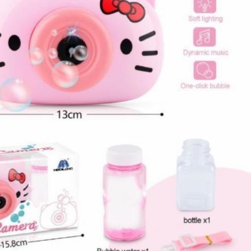 MAINAN ANAK BUBBLE CAMERA HELLO KITTY KAMERA BUBBLE GELEMBUNG SABUN