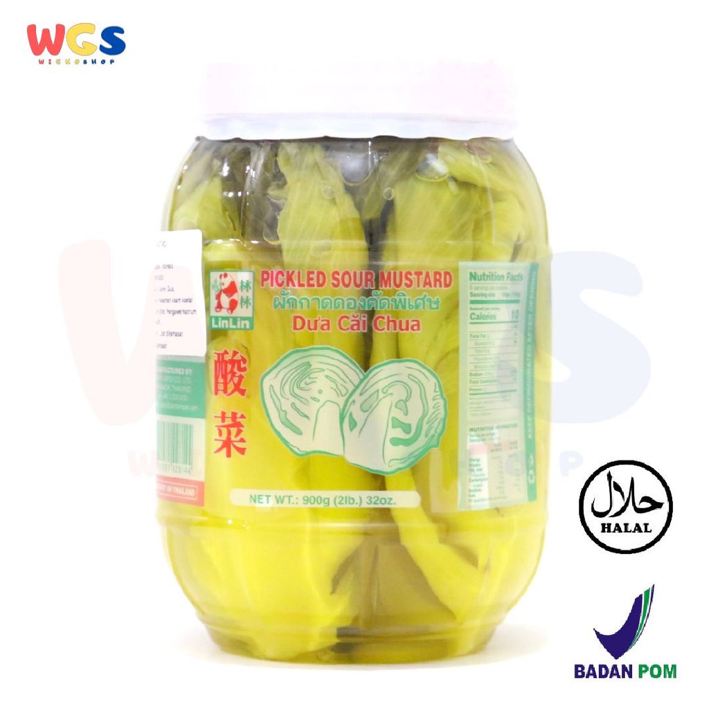 LinLin Pickled Sour Mustard Dua Cai Chua 900 gr - Acar Sayur Sawi