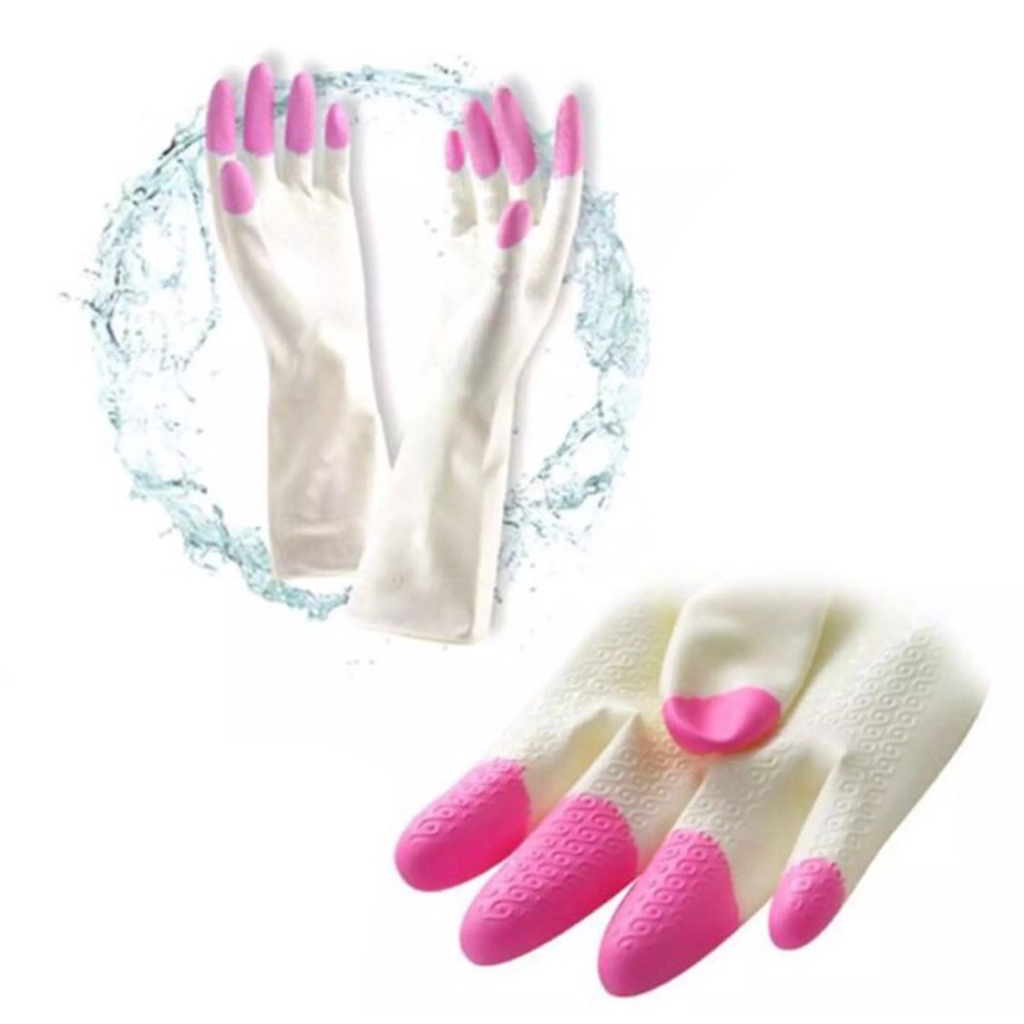 Sarung Tangan Cuci Piring Silikon Magic Rubber Gloves Anti Slip Serbaguna