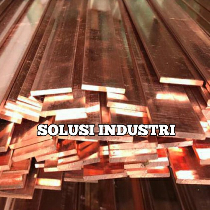 Plat Strip Tembaga busbar - Plat Tembaga Busbar 5mm x 40mm x 1000mm