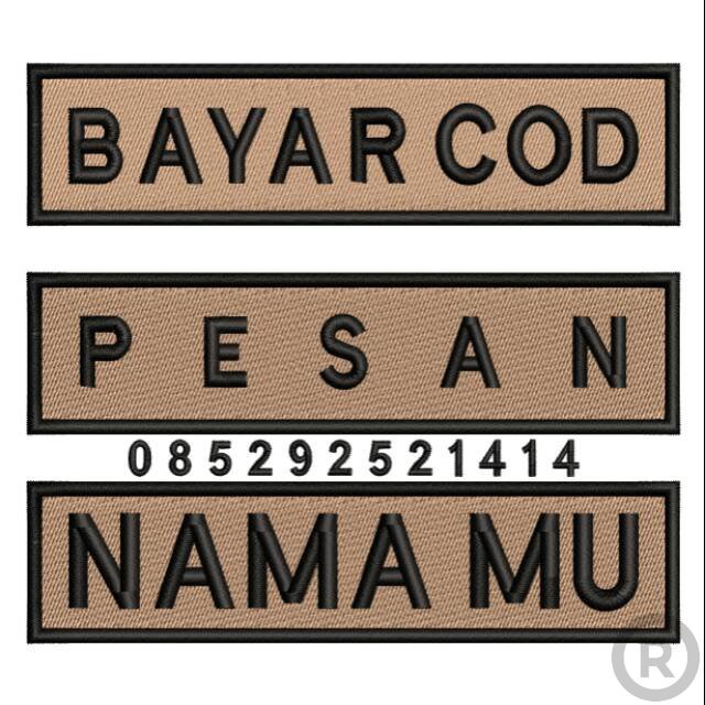 Papan Nama Bordir Pramuka_Atribut Sekolah_Atribut Pramuka dan Perekat Bordir Nama Custom