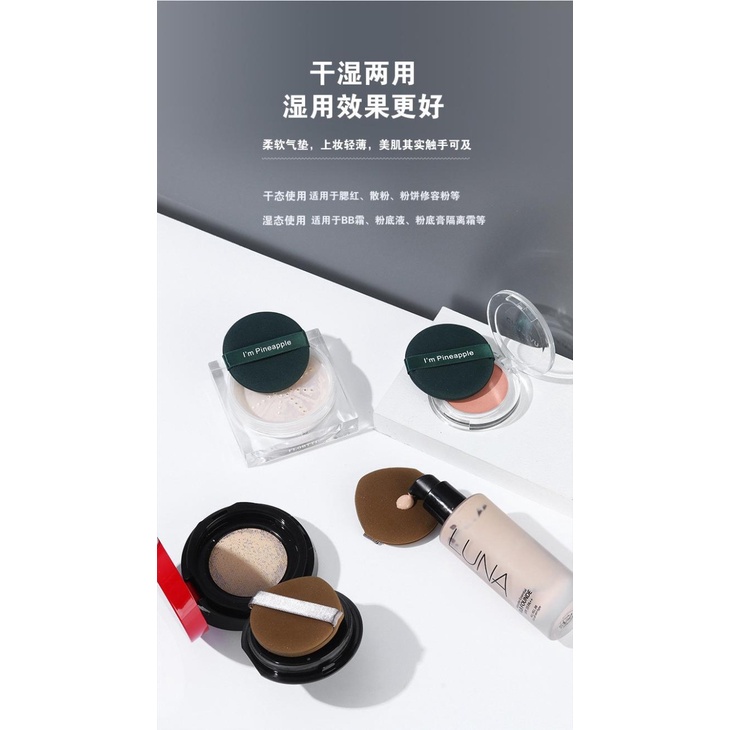 Spons Puff Air Cushion BB Cream Foundation Cair Bentuk Bulat Aneka Warna Untuk Alat Kecantikan Beauty Sponge Blender / Make Up Tools / Spons Blender / Spon Best Quality Impor