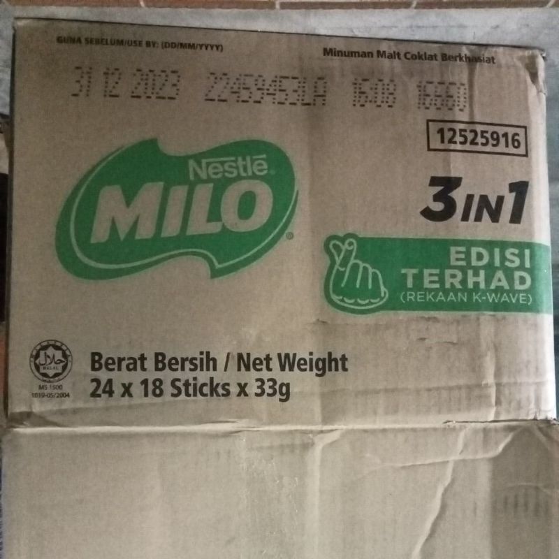 

MILO STIK 3IN1 KEMASAN BARU ORIGINAL MALAYSIA/ 1CARTON ISI 24 BKS