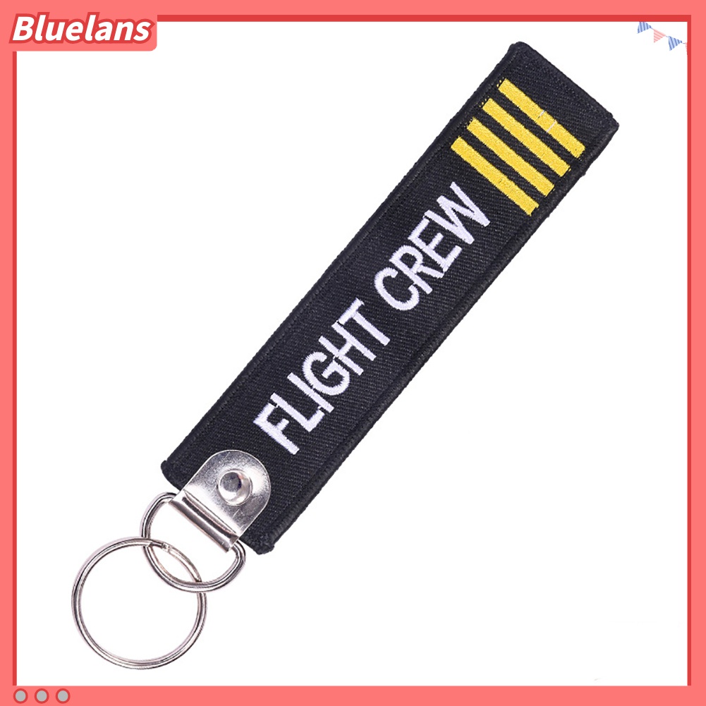 Gantungan Kunci Model Double Ring Flight Crew Bordir Untuk Hadiah