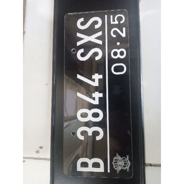 plat nomor motor akrilik (sepasang)