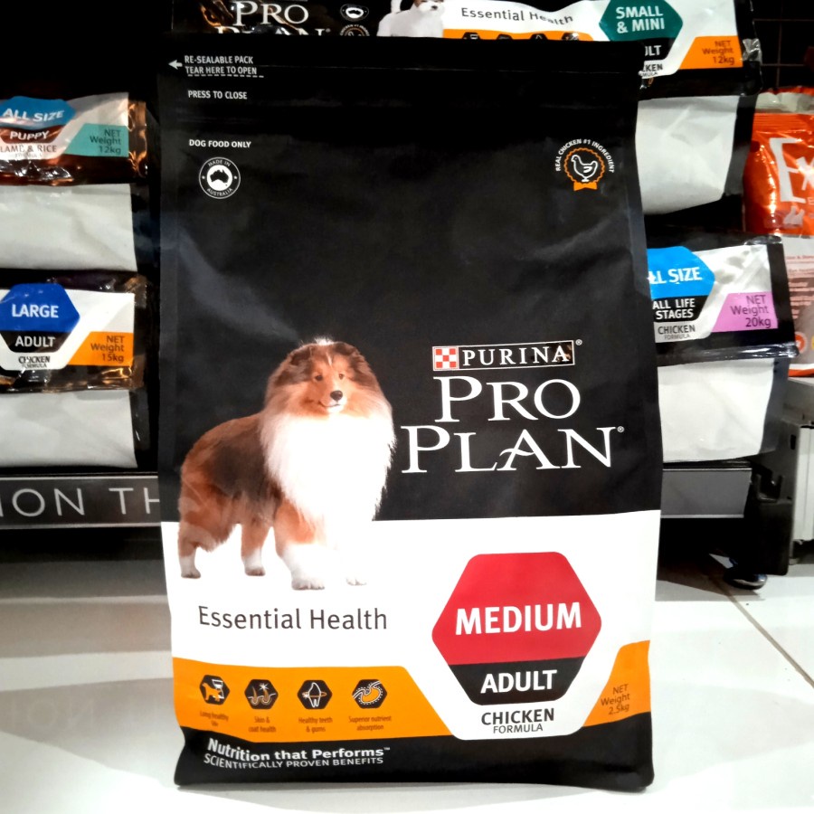 Pro Plan Dog Adult Medium Chicken Makanan Anjing Dewasa 2.5kg promo