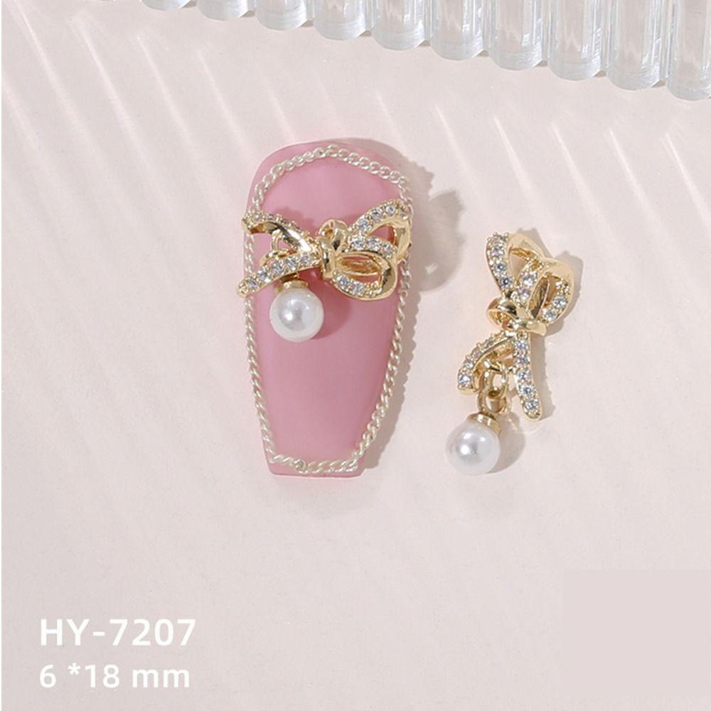 AUGUSTINA Aksesoris Dekorasi Nail Art Augustina2023 Pesona Kuku Manikur Perlengkapan Alloy Zircon Nail Rhinestones