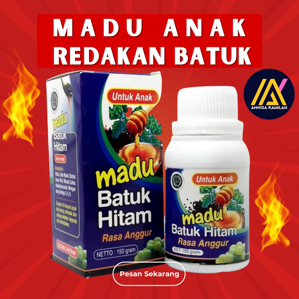 Madu Batuk Hitam Anak - Flu Batuk Anak - Madu Herbal Flu Batuk Anak / Herbal Flu Anak / Madu Batuk A