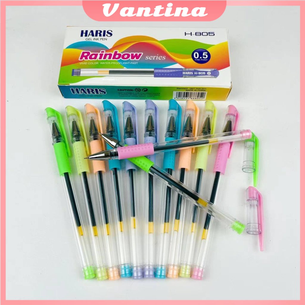 

(12 pcs) Gel Pen Pulpen Pena Murah 0.38 mm
