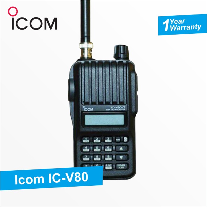 Battery Ht Radio Icom V80 Walkie Talkie I Com Ic-V80 V 80 Battery Litium Hitam