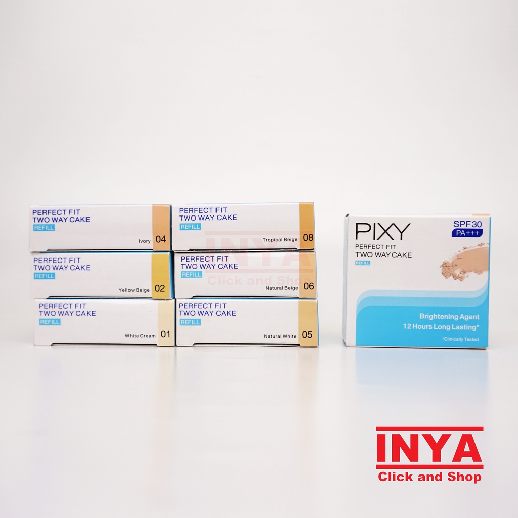 PIXY TWO WAY CAKE PERFECT FIT REFILL 04 IVORY 12.2gr - Bedak Padat - Compact Powder