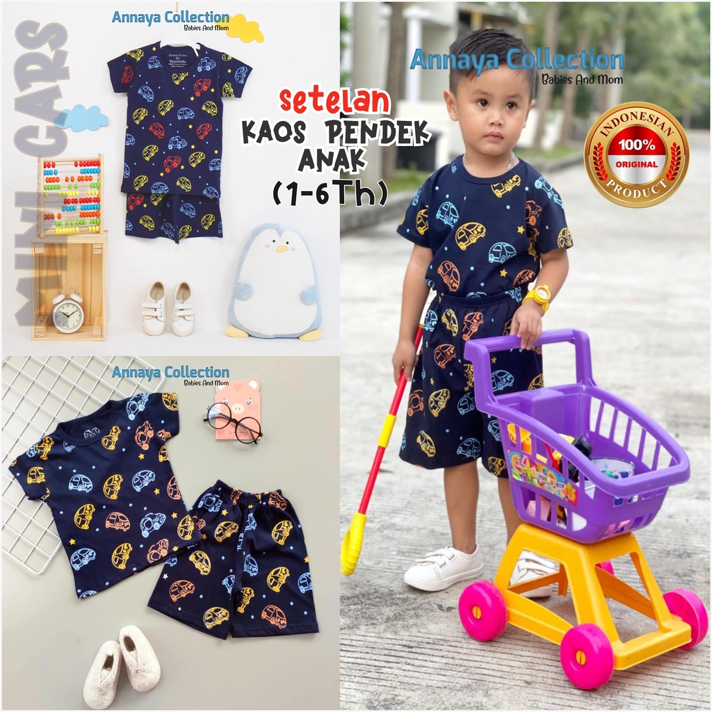 Kaos Anak Laki Laki Perempuan Set Baju Anak Laki Cowok Cewek Baju Anak Viral Baju Kaos Anak Karakter