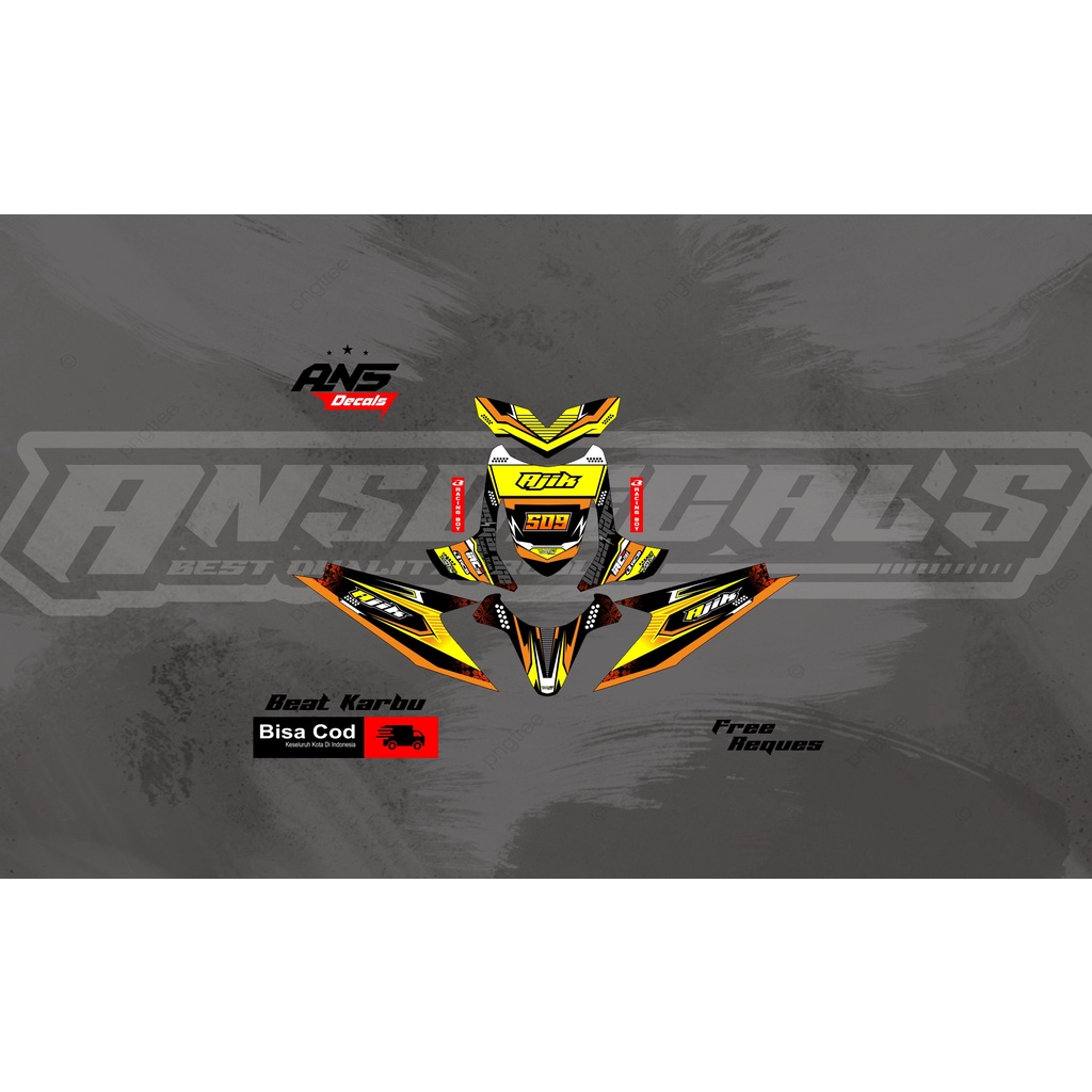 decal beat karbu - decal beat karbu motif road race