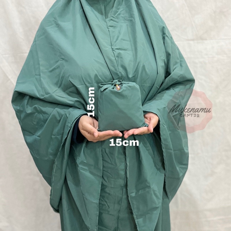 Full Set Mukena Parasut Mini 2in1 + Sajadah Traveling Motif Kashmeer