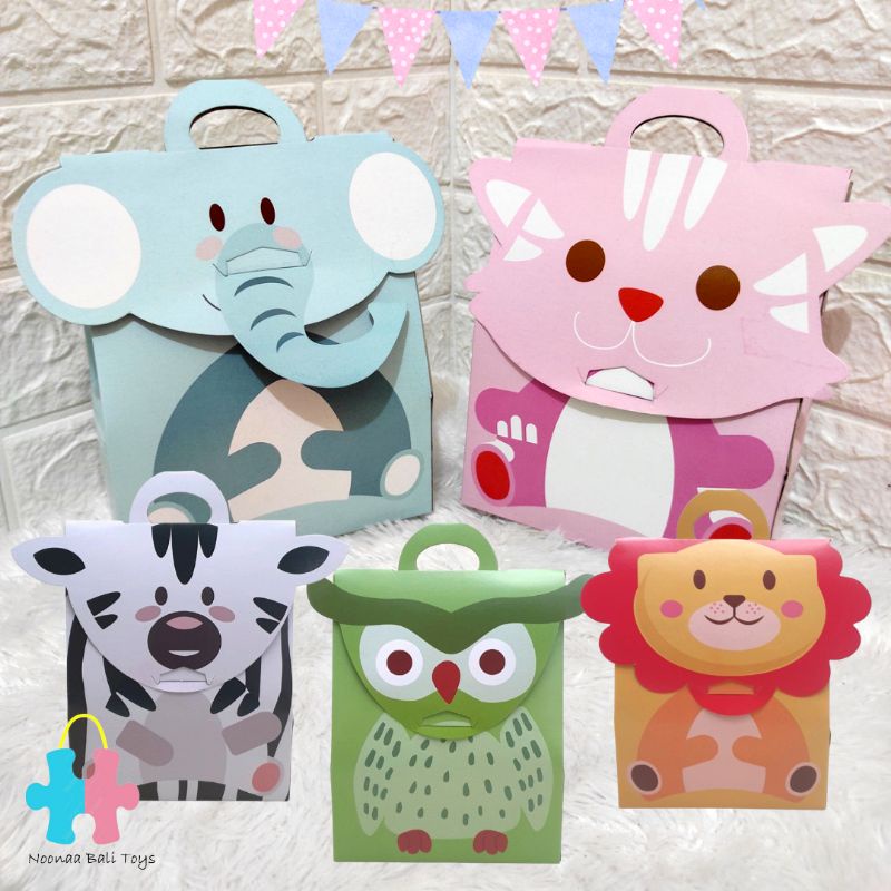 Goodie Box Animal Goodie Bag Ulang Tahun Anak Parcel Box
