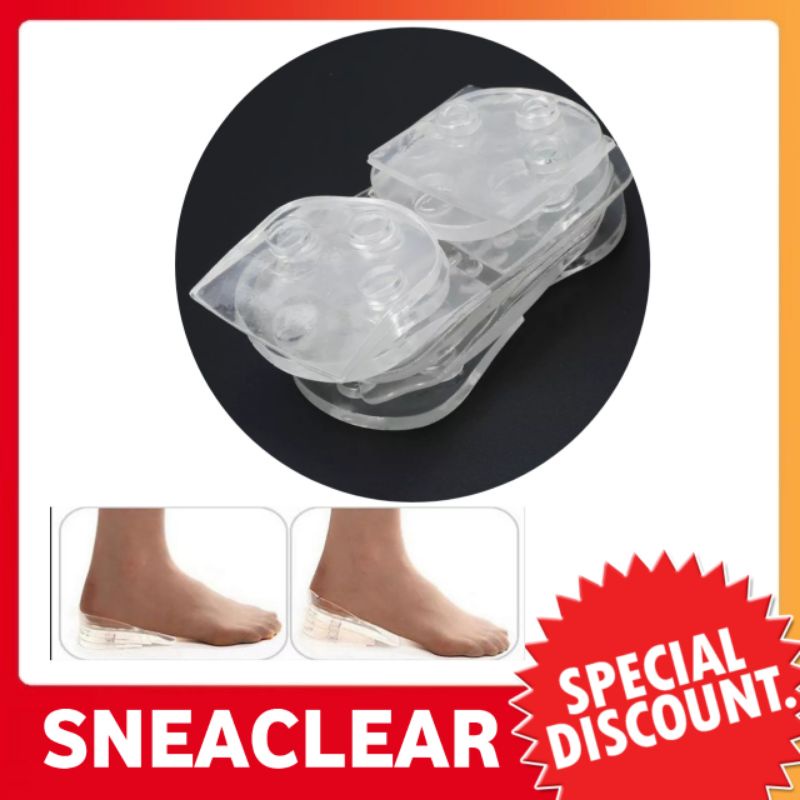 Insole Peninggi Badan Invisible / Peninggi Badan / Bodybuilding Gel / Insole Penambah Tinggi / Sol S
