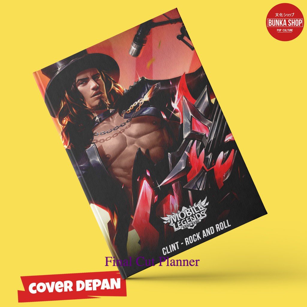 

Note Book Game Mobile Legends Clint Rock and Roll Hardcover A5 Buku Catatan Tulis Murah .