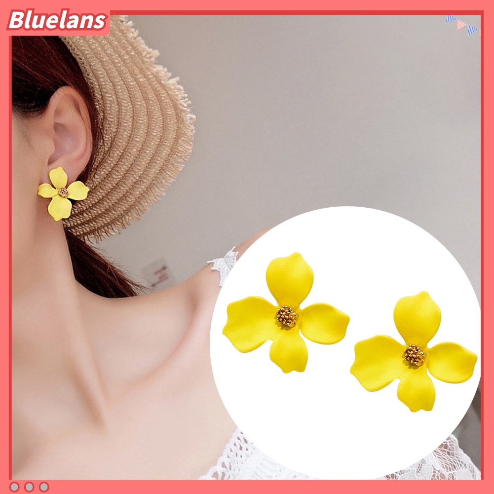 Bluelans Fashion Girls Flower Ear Studs Women All-match Date Party Travel Earrings Gift