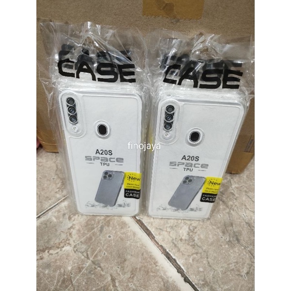 Softcase Samsung A20S Silikon Casing Selicon Case Bening Transparan Terasfaran Pelindung Pro Camera