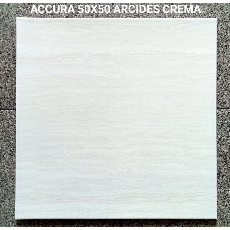 Keramik Lantai Licin Accura Arcides Cream Ukuran 5050
