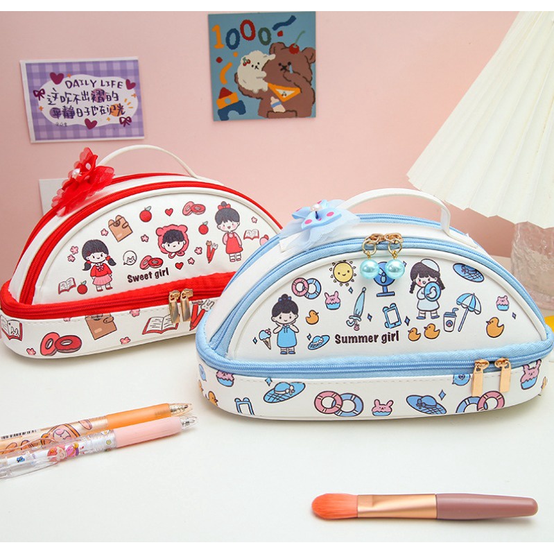 Tempat Kotak Pensil Karakter Lucu Pencil Case Large Capacity CS09