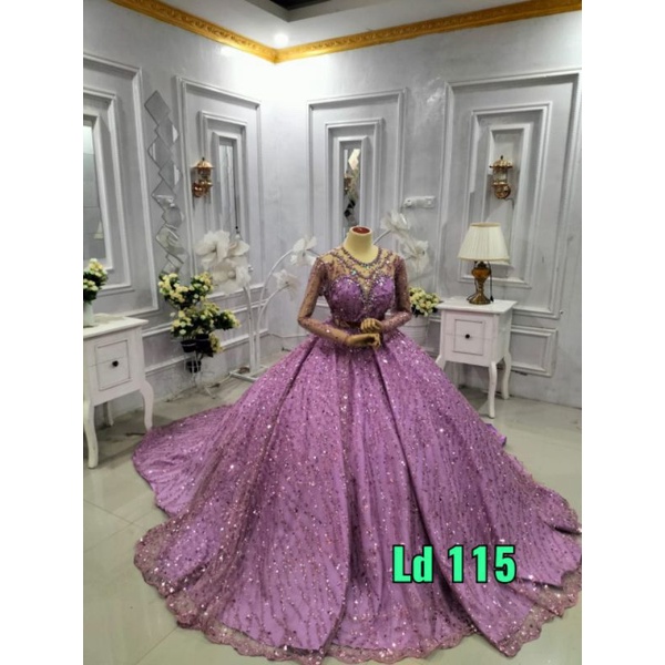 GAUN PENGENTEN JUMBO MASA KINI/GAUN DUYUNG XXL/GAUN PAYET BUNGA 3D | BAJU WEDDING MEWAH | BAJU PENGANTIN TERBARU