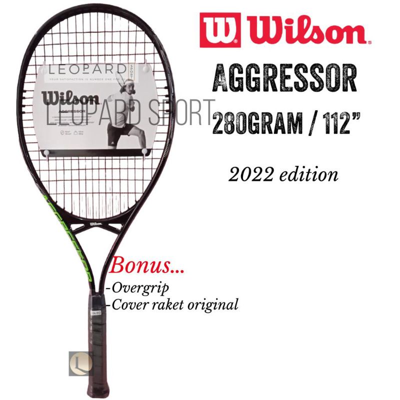 Jual Raket Tenis Wilson Aggressor 112" 280g / Tennis Racket Beginner
