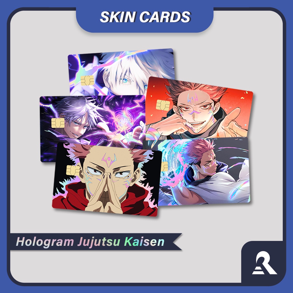 Skin Card Hologram Jujutsu Kaisen (Skin / Sticker Kartu ATM, Flazz, Debit/Kredit) | Sticker ATM, Ski