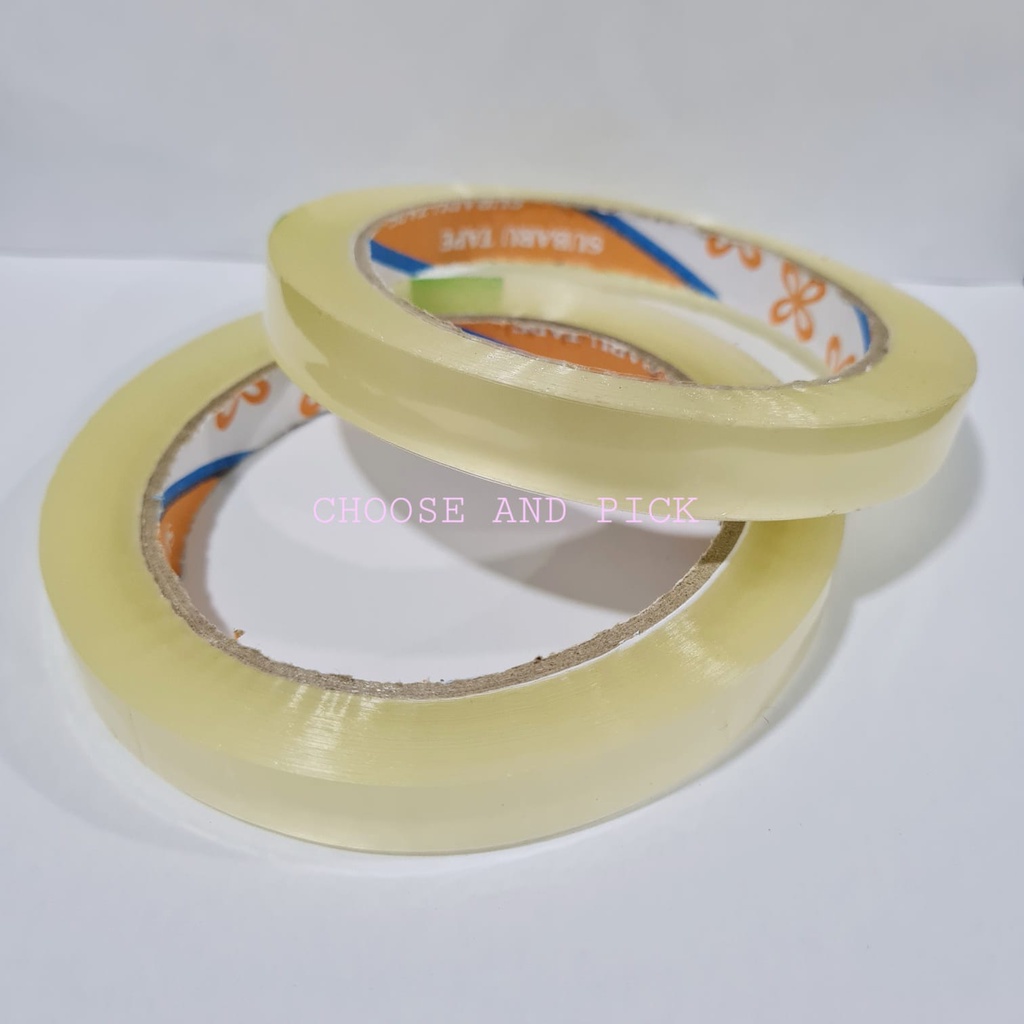 

Solasi Bening 1/2 inch 12mm / Solatip 1/2 inch 12mm / Isolasi Bening / Solasi Kecil Ukuran 12mm 1/2 inch Berkualitas