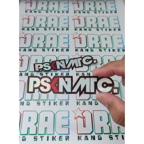 Jual Stiker Print Cut Psknmtc Pasukan Matic Hologram Vinyl Glossy