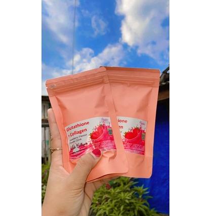 

GREAT SALES 8631 Collagen Drink Glutathion + Collagen Straberry Flavour Powder Drink White Collagen netto 100 gr by Abyskin れ