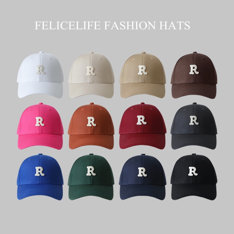 Korean Hats All-match R Mark  Sports  Letters Leisure Embroidery Baseball Caps