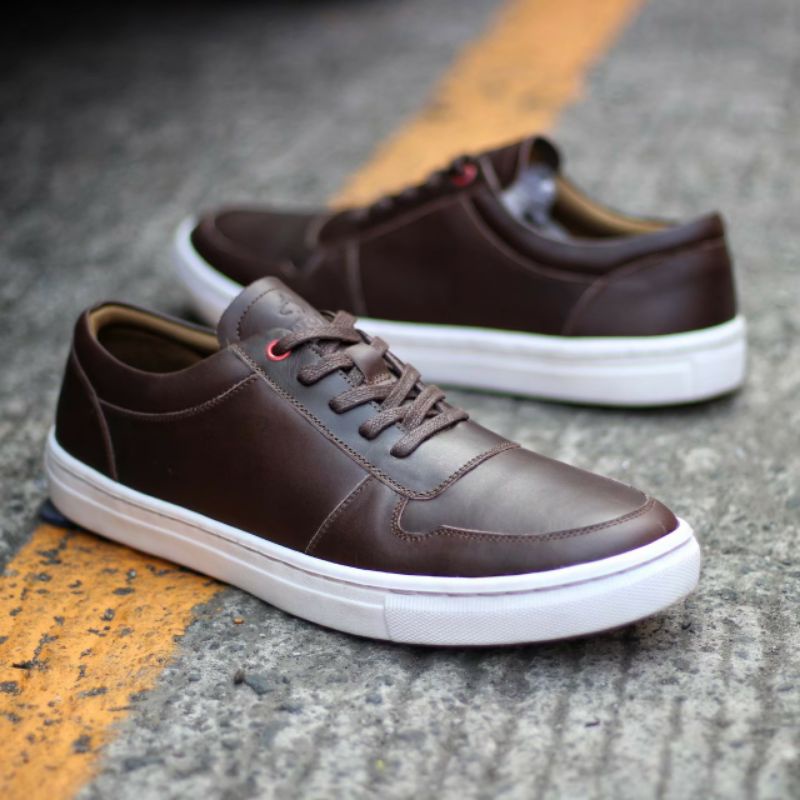 SNKR Sepatu Sneakers Kulit Pria Asli Leather Sneakers Men Casual Santai Hangout