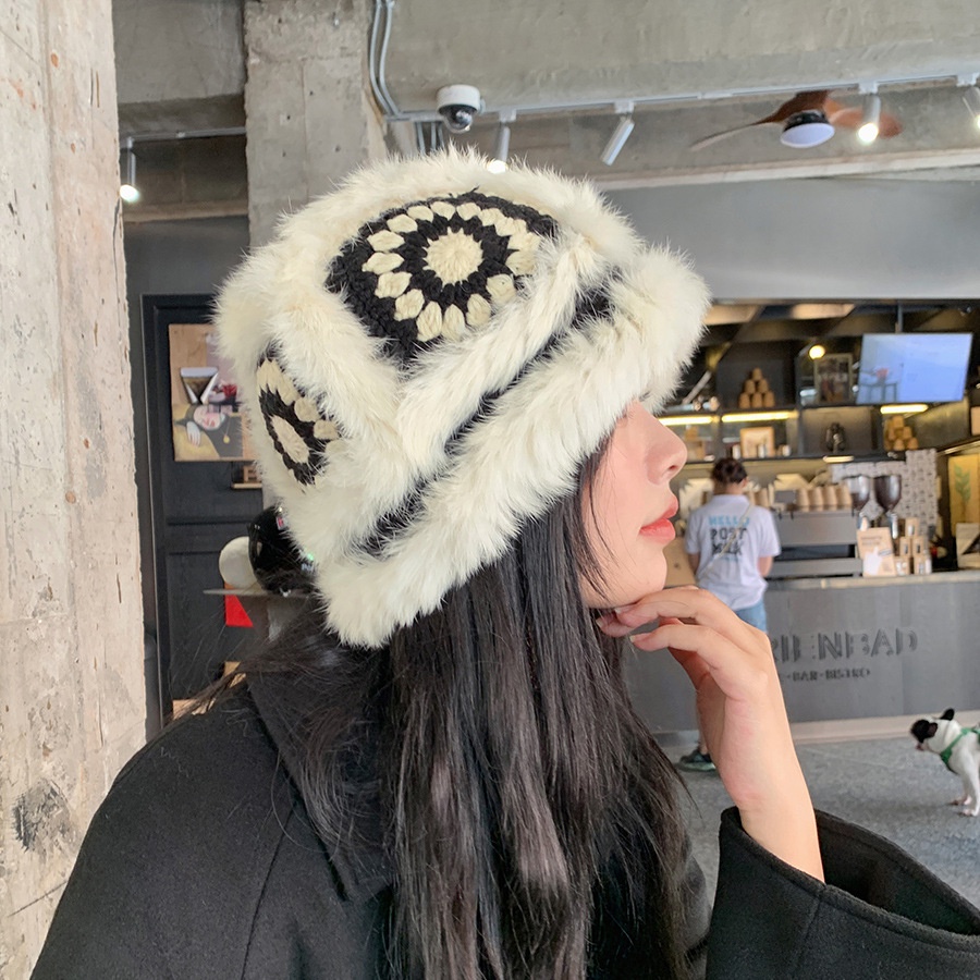 Topi Nelayan Bahan Wol Rajut Hangat Motif Harimau