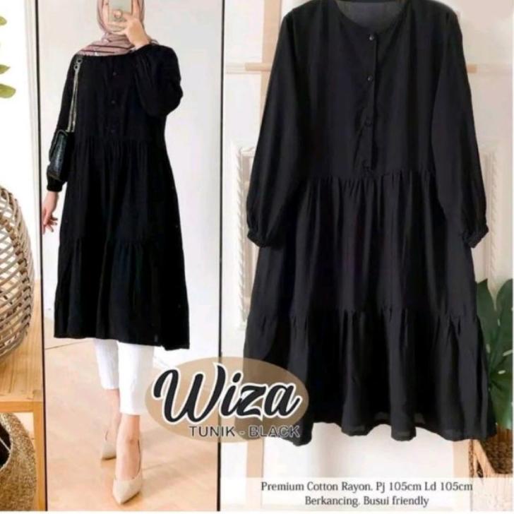 Best Seller BISA COD / WIZA TUNIK / TUNIK POLOS / TUNIK RUFFLE / TUNIK KATUN / TUNIK KATUN RAYON / T